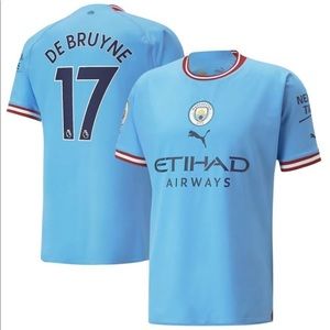 NWT Manchester City F.C. De Bruyne Home Jersey